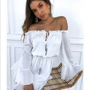 WHITE FOX BOUTIQUE NOTHING BUT YOU WHITE DRESS